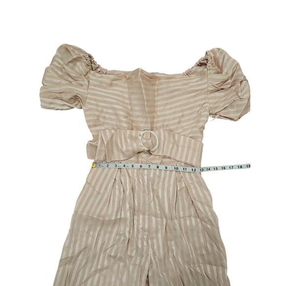 C/meo Collective Through You Belted Puff Sleeve Jumpsuit Sz XS - Picture 6 of 10